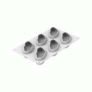Moule en silicone Silikomart Pistache 120, 99 x 56 mm, hauteur 40 mm, blanc - blanc silicone 8051085403554