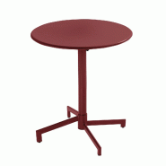 Oviala Business Table de terrasse ronde bistrot avec plateau rabattable pourpre - violet acier 114286