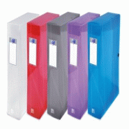 Oxford Lot de 8 Boite à bouton pression Hawaï 24x32, dos de 80, en polypro, coloris assortis (5) - 3045051489395