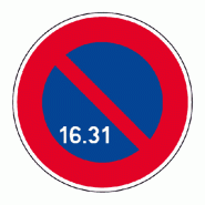 Panneau B6a3 - Stationnement interdit du 16 à la fin du mois