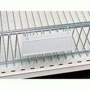 Porte étiquette pour panier fil - blanc - 120x40mm - 2 œillets