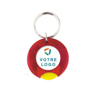 Porte-clés publicitaire acrylique rond avec jeton