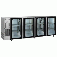 Réfrigérateur bar avec 4 portes battantes en verre, 794 litres, -2°/+8°C - version inox 2675x565x890 mm - VIRTUS - 0615402014229