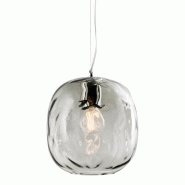 ROSSINI ILLUMINAZIONE Oban Suspension En Verre Soufflé Fumé E27 Ip20 - Lampe Design Avec Diffuseur Artisan - Structure Elégante Pour Intérieur - g