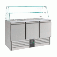 Saladette réfrigéree avec verre 3 portes l1365mm 7950.0405 COMBISTEEL