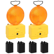 Vidaxl lampes de chantier 2 pcs avec piles 18x8x37 cm 150983