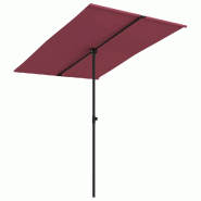 VidaXL Parasol de jardin et mât en aluminium 2x1,5 m rouge bordeaux Modèle Ombre Omega Plus - 47340