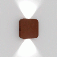 Zafferano Applique Led Roller Pour Intérieur Et Extérieur En Aluminium Couleur Corten, Double Émission Orientable, Indice De Protection Ip54, 10.5W