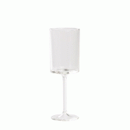 Zafferano Discobolo Verre À Vin Blanc En Verre Borosilicate Soufflé, Lot De 4 Pièces, Design Élégant Avec Fond Transparent, Capacité 31 Cl - tra
