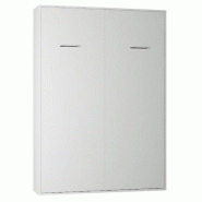 ARMOIRE LIT ESCAMOTABLE SMART-V2 BLANC MAT COUCHAGE 140*200 CM.