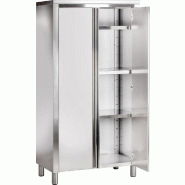 KBS Gastrotechnik KBS Armoire à vaisselle 1200x700x1500 mm avec 2 portes battantes et 2 étagères intermédiaires - Acier inoxydable 18/10 93060111