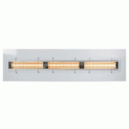 KRS Lampe infrarouge intégrée IR 3109GRR avec grille de protection - Émission à ondes courtes - Puissance 1 x 1500 W - Tension 230 V - gris alumin