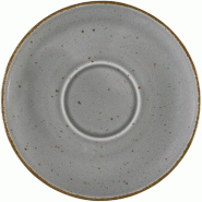 LUBIANA Soucoupe, série Aida, grise, mouchetée de brun, Ø 160 mm - PZ6303160