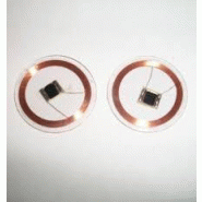 Tag autocollant NTAG203-D30-T - 30 mm, transparent, puce NFC NTAG203