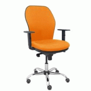 Piqueras y Crespo Silla Jorquera respaldo bali naranja asiento bali naranja base cromada y ruedas parqué - orange multi-matériau 15SB308B308B10CCRRP Piqueras y Crespo Silla Jorquera respaldo bali naranja asiento bali naranja base cromada y ruedas parqué - orange multi-matériau 15SB308B308B10CCRRP
