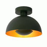 Plafonnier Diam. 25 cm 1xE27  Acier vert - Lucide - Siemon - vert acier 5411212451712