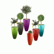 PLAST'UP ROTOMOULAGE Lot de 6 - pots de fleurs coniques delight 200l - MULTI - multicolore 0750122560837
