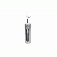 Schneider - Distributeur doseur à bouton-poussoir, acier inoxydable, Ø 100 mm x 455 mm - 2,2 L - blanc multi-matériau 152545