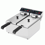 Vaiotec Friteuse électrique EASYLINE 2 cuves 6+6 litres - inox 11032