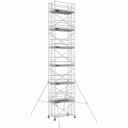 Échafaudage roulant aluminium DOCKER 150 version lisses - Hauteur de travail : 13,90 m - DUARIB - 7225120 Échafaudage roulant aluminium DOCKER 150 version lisses - Hauteur de travail : 13,90 m - DUARIB - 7225120