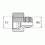 Adaptateur réduction - Droit femelle fixe JIC x mâle JIC - 7/8' , 20.26 , 1/2' , 12.7