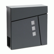 BOITE AUX LETTRES DESIGN COMPARTIMENT JOURNAL MAGAZINE ACIER GALVANISÉ ANTHRACITE 16_0000100 BOITE AUX LETTRES DESIGN COMPARTIMENT JOURNAL MAGAZINE ACIER GALVANISÉ ANTHRACITE 16_0000100
