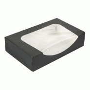 Boite usage froid av/ fenêtre The Pack nano micro noir 19,7x12x4,5cm - par 400