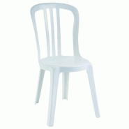 Chaise blanche miami en résine empilable tp13890