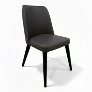 Chaise Exen pour restaurant en similicuir - Anthracite - 3701645700399