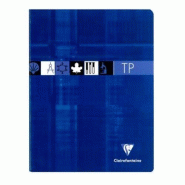 Clairefontaine Lot de 5 Cahier Travaux Pratiques Metric 17x22, 80p./40 feuilles 90 g/m² / 125 g/m² piquées, Séyès / uni - 3329680372700