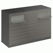 Comptoir Vertigo H T04 dble nat. L150cm - 3 tab.Coulis. 6tab.Amovib - gris alu
