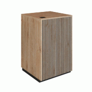Comptoir Vertigo T01 MDF noir et chêne clair 60x60x93cm