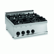 KBS Gastrotechnik KBS Cuisinière à gaz 19,5Kw 4 brûleurs à poser 700x700x280mm 2x 4,5, 1x 7,2, 1 x 3,3 kW - 10321011
