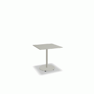 Table de café carrée 70x70 BOLT - blanc perle