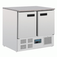 Table réfrigérée positive plan de travail en marbre Série G 2 portes 240L CL108 Polar