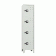 Vestiaire Roma 1 colonne 4 cases gris / gris