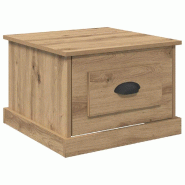 VidaXL Table basse Chêne artisanal 50 x 50 x 35 cm Bois d'ingénierie Modèle Luna Terrasse - 881371