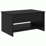VidaXL Table basse Chêne noir 80 x 50,5 x 41,5 cm Bois d'ingénierie Modèle Luna Bois - 880715
