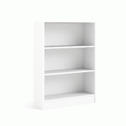WellHome - Bibliothèque étagère avec 2 étagères en coloris Blanc 79 x 27 x 108 cm - Turia - blanc multi-matériau WH16947
