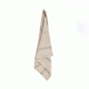 Bazar Bizar Serviette en lin 45x45 cm beige naturel à rayures noires - multicolore textile INGF028NB-45x45