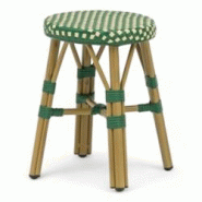 Bistromania Tabouret de terrasse RIVOLI - Vert foncé et crème - EA081 Bistromania Tabouret de terrasse RIVOLI - Vert foncé et crème - EA081