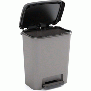 Curver KIS Compatta Poubelle à pédale 25L - Gris/Noir pour cuisine & bureau - multicolore plastique 80931 Curver KIS Compatta Poubelle à pédale 25L - Gris/Noir pour cuisine & bureau - multicolore plastique 80931