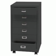 Décoshop26 - Caisson à tiroirs meuble de bureau 75 x 40 x 41 cm 6 tiroirs en acier gris foncé 04_0008273 - gris 3000262516353 Décoshop26 - Caisson à tiroirs meuble de bureau 75 x 40 x 41 cm 6 tiroirs en acier gris foncé 04_0008273 - gris 3000262516353