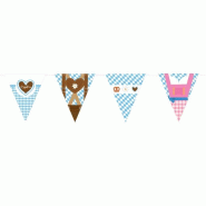 Guirlande de fanions Oktoberfest Dirndl & Lederhosen - 9903351