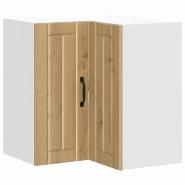 Helloshop26 - Armoire murale d'angle design moderne cuisine 57 x 57 x 60 cm en bois d'ingénierie chêne artisanal 02_0050211 - Bois massif 3000236240