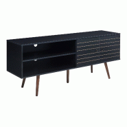 Helloshop26 - Meuble TV support télévision salon étagère 160 x 40 x 66 cm noir 03_0010105 - noir 3000225037154
