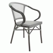 Ligne chr biarritz fauteuil - gris - gris métal MCH-700177-GRIS Ligne chr biarritz fauteuil - gris - gris métal MCH-700177-GRIS