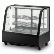 Romux® Vitrine Réfrigérée 2 Étagères avec 2 Portes Coulissantes Noire 100 litres Ventilée | Vitrine à Poser en verre bombé - 8436604198782 Romux® Vitrine Réfrigérée 2 Étagères avec 2 Portes Coulissantes Noire 100 litres Ventilée | Vitrine à Poser en verre bombé - 8436604198782