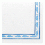 Serviette papier gaufré 2 plis blanc Marisqueria 40x40cm - par 1200