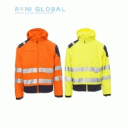 Veste soft-shell haute visibilité bicolore pour homme - Manches raglan et bandes 3M - SHINE PAYPER_0